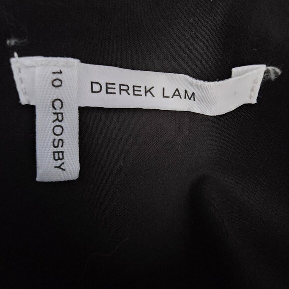 NWOT DEREK LAM ( 6 ) 10 CROSBY MINI SHIRTDRESS Long Sleeve Button Up Waist Tie - Picture 6 of 8